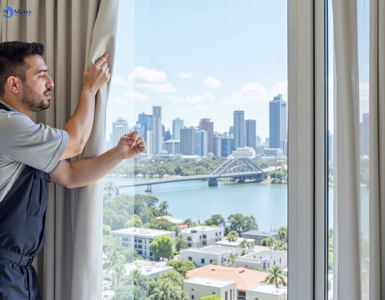 Professional curtain steam cleaning service eschol-park-nsw QLD by Matty Curtain Cleaning