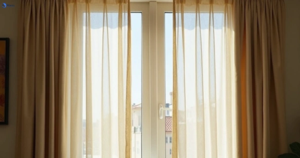 Dull dusty drapes in eschol-park-nsw before professional cleaning